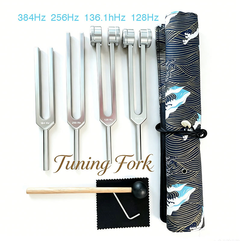 Spa Wellness In - Stimmgabel-Set 128 136,1 256 384Hz Klangvibrations-Kit